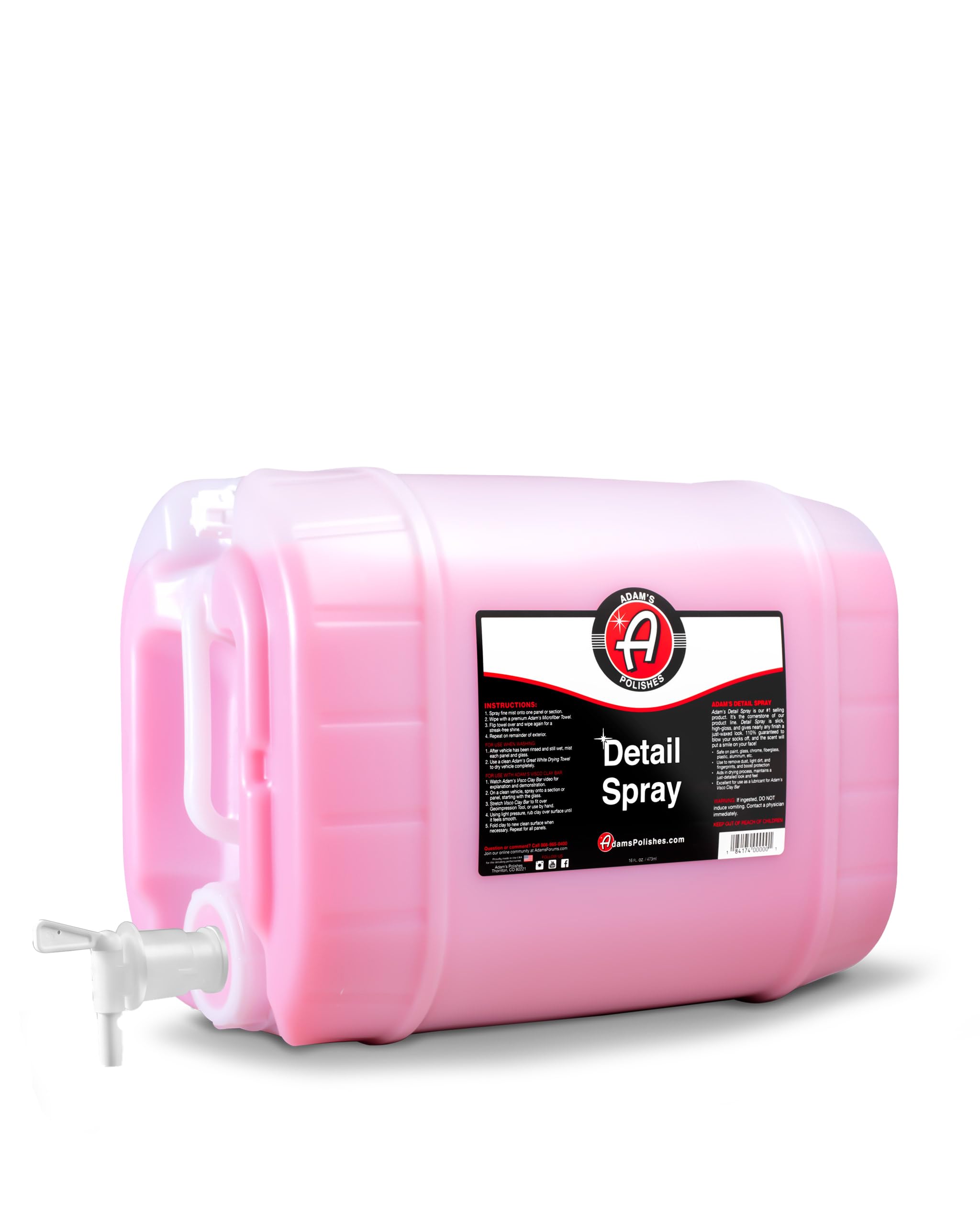 Amazon.com: Adam's Detail Spray 5 Gallon - Quick Waterless